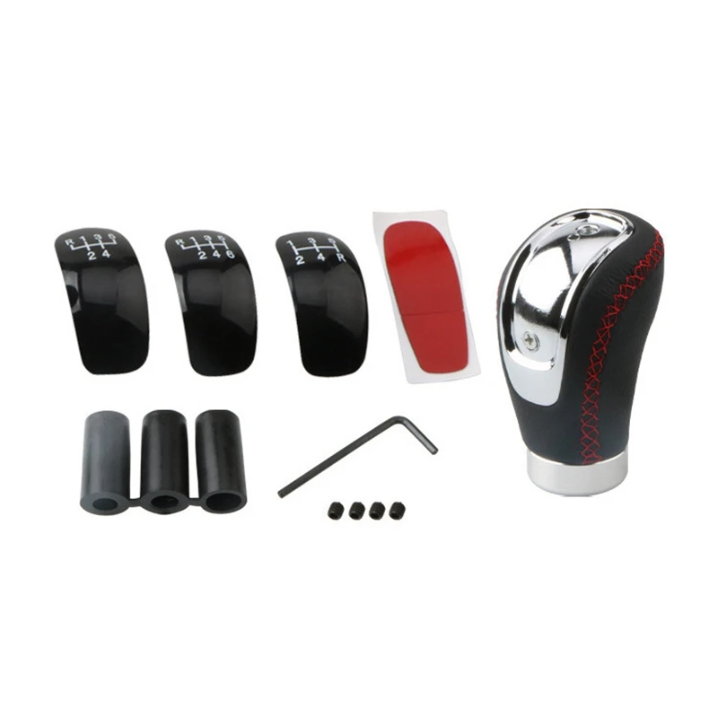 5/6 Vitesses Voiture BoîTe de Vitesses PoignéEs Pommeau de Levier de Vitesse Bâton Levier TêTe Voiture Accessoires Universel
