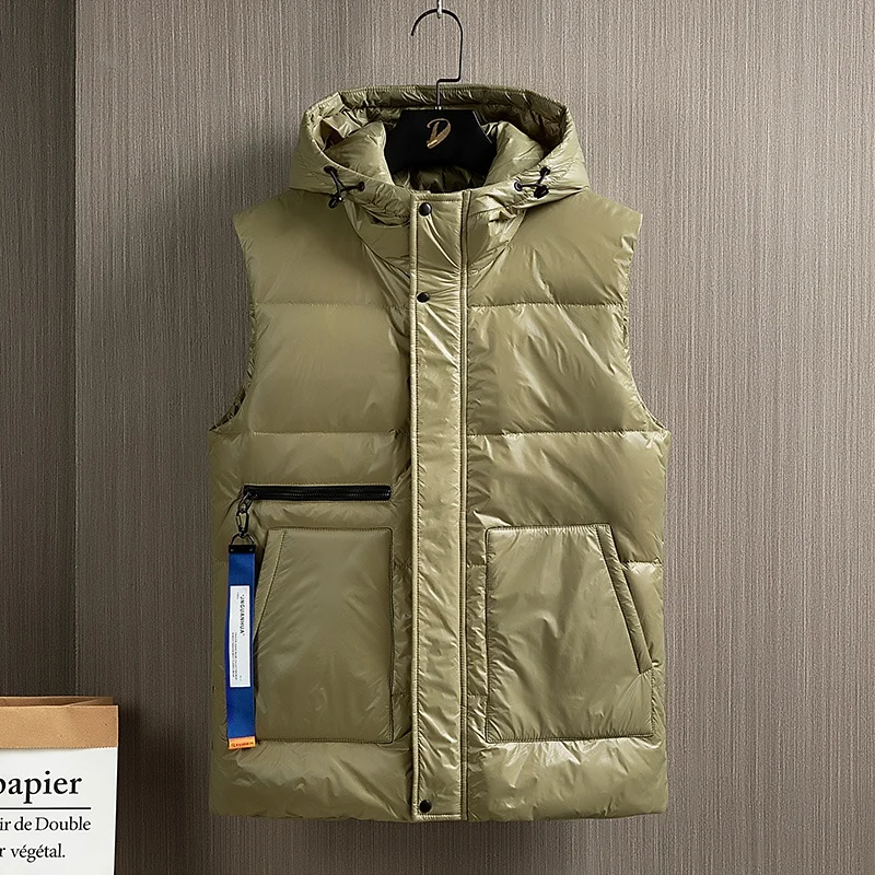 

Men's Workwear down Vest Thiened Casual Sports Jaet Autumn Winter Faion oulder Pad Vest Large Size Warm Outdoor Vest