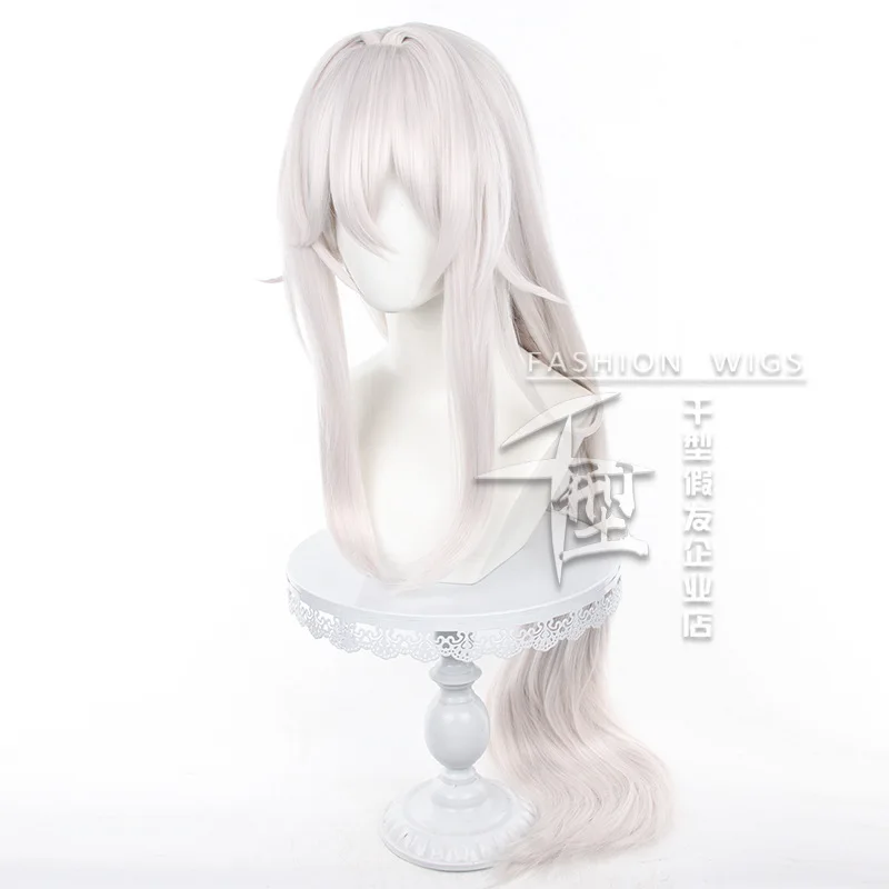 Thelema Cosplay Wig Game Honkai Impact 3 Cosplay Prop Thelema Synthetic Hair Long White Pink Wigs Party Play Outfit for Women