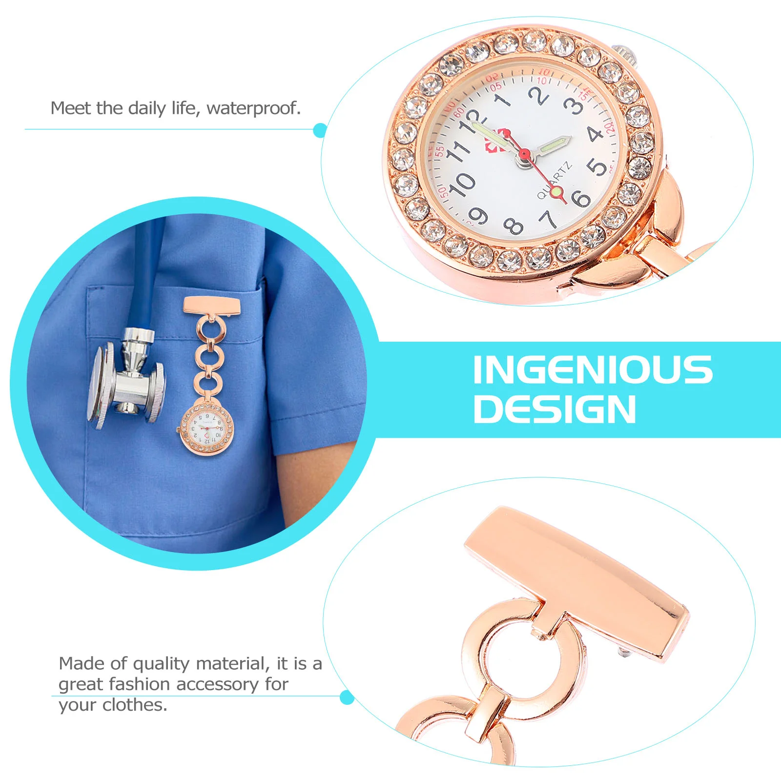 Vintage Pocket Watch Nurse Girls Dresses Mens Gifts 85X3CM Plastic Alloy Fashion Watches for Women Hanging Portable