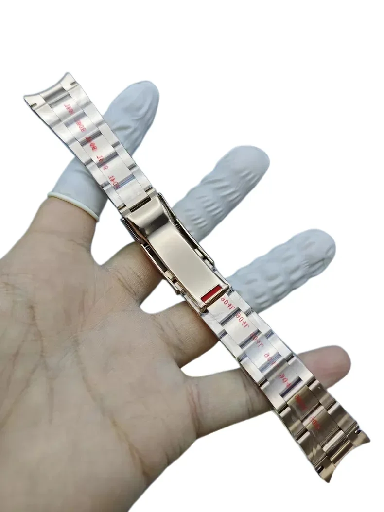 C factory watch strap compatible with RX 126715 GMT rose gold AU 750 Stainless steel watch chain 20mm