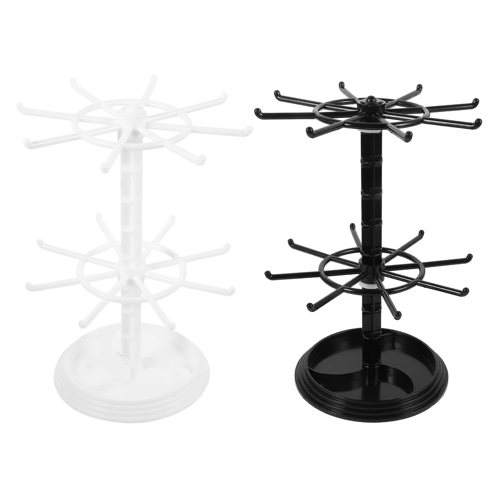 2 Pcs Costume Jewelry Rotating Display Stand Organizer Necklace Holder Retail Travel