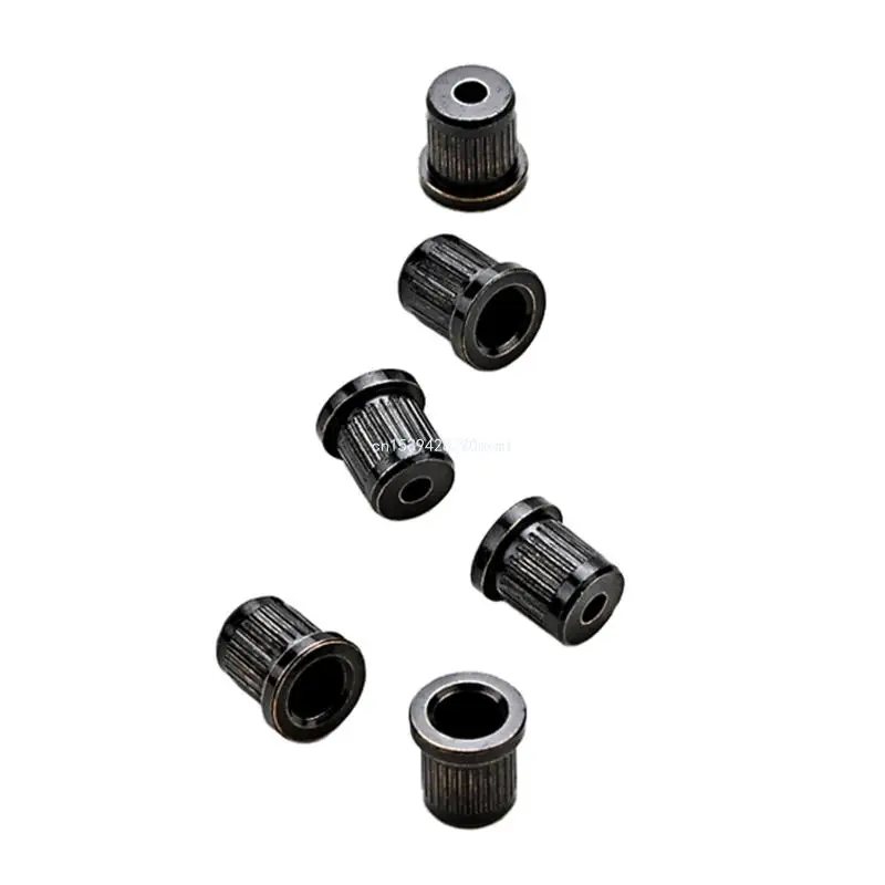 6 Pcs Guitar Ferrules Guitar String Caps Mounting Buckle Through Body Ferrules Electric Guitar Replacement Parts