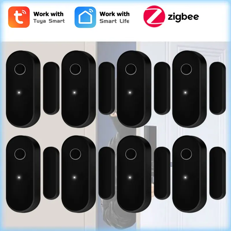 

Tuya Zigbee Door Window Sensor Home Anti-theft Door Open Close Detector Security Alarm Smart Life APP Remote Control
