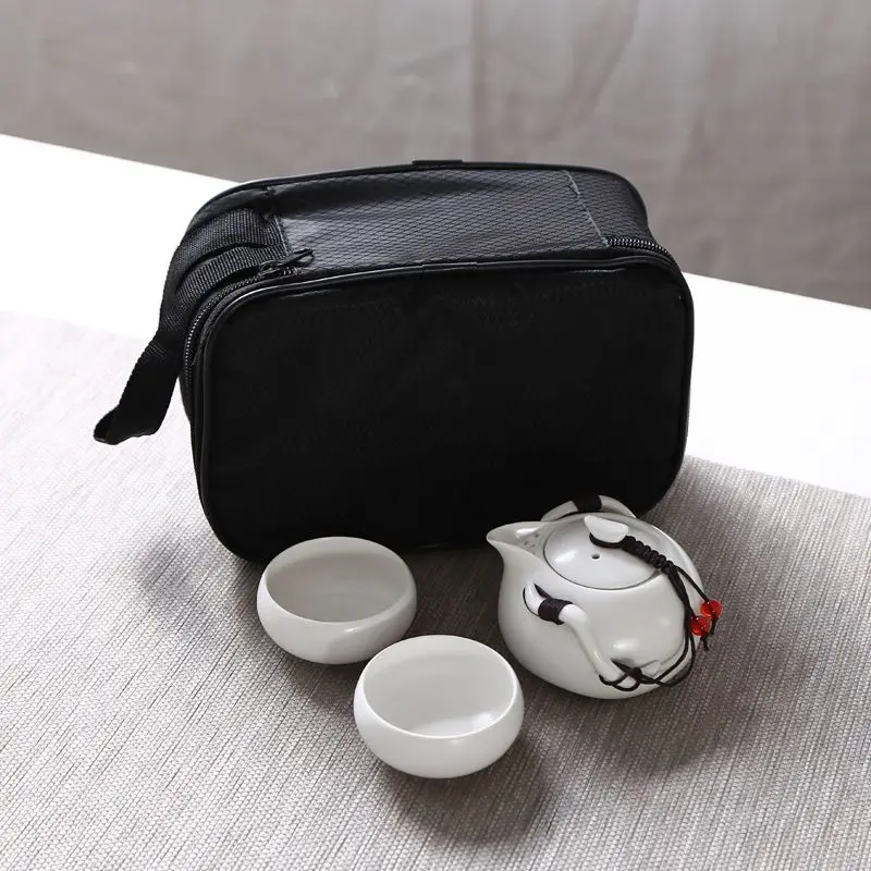 1set Portable Chinese Tea Ceremony Set with  Bag - Premium Kungfu Tea Set for Relaxing Experiences - Includes Teapot and 2/4 Cup