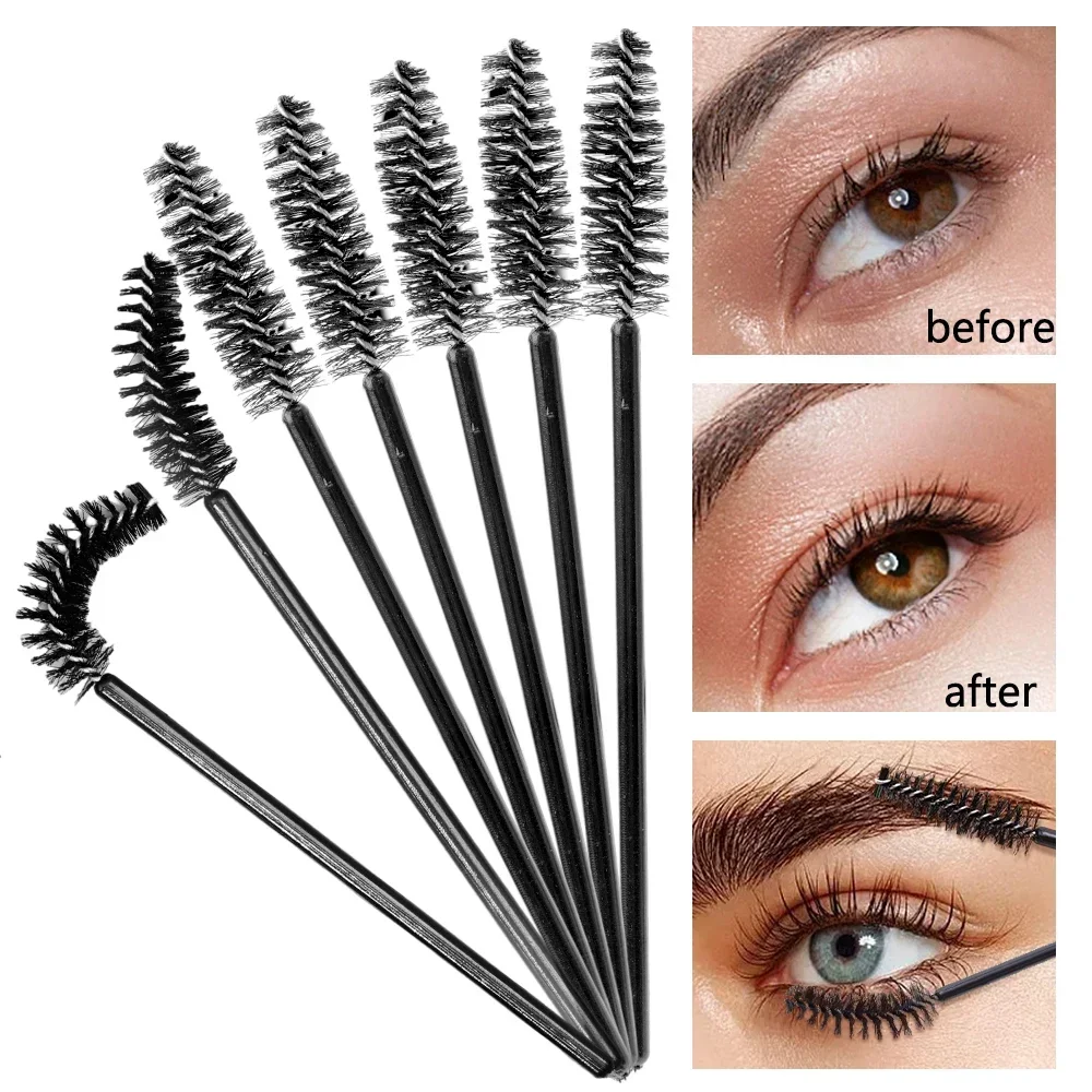 50/100PCS Eyelash Brushes Eyebrow Brush Disposable Eyelashes Curling Extension Tools Mascara Wands Applicator Makeup Accessories