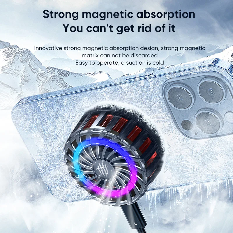 Nubia RedMagic Magnetic Cooler 4 Pro 4 Ice FunCooler RGB LED 27W Semiconductor Heat Dissipation Cooling For Gaming Nubia Phone