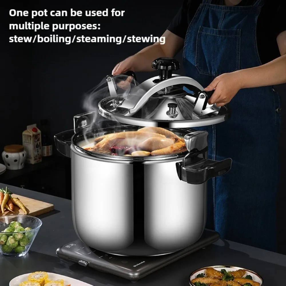 

5L Stainless Steel Pressure Cooker, Household Explosion Proof Steamer Cooking Pressure Canners, Multiuse Home Kichen Tool