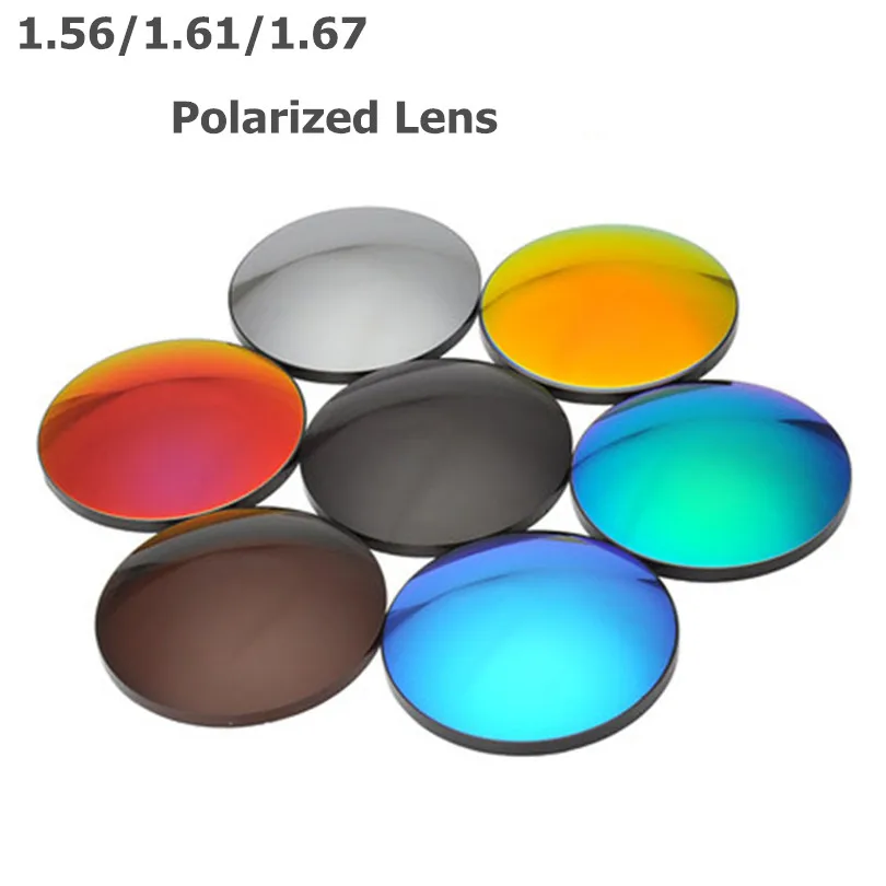 

1.56 1.61 1.67 Polarized Lens Sunglasses Lens UV400 Optical Prescription CR-39 Resin Colorful Mirror Lens 1 Pair