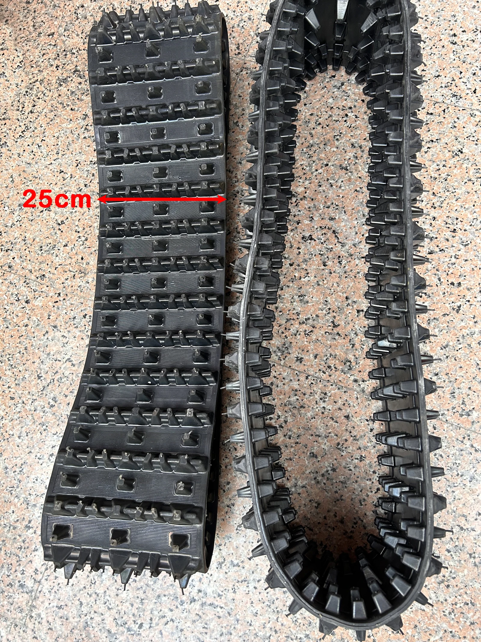 Big Size 25cm 2 Pcs Rubber Tracks to Repair Snowmobile Track Assembly ATV Quad Buggy Spare Parts Accessories
