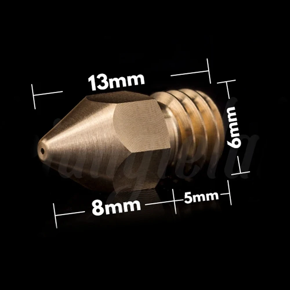 Trianglelab Super high quality Zortrax Brass Nozzle for Hotend Kit Zortrax M200 M300 3D printer 1.75MM Screw thread M6 EXtruder