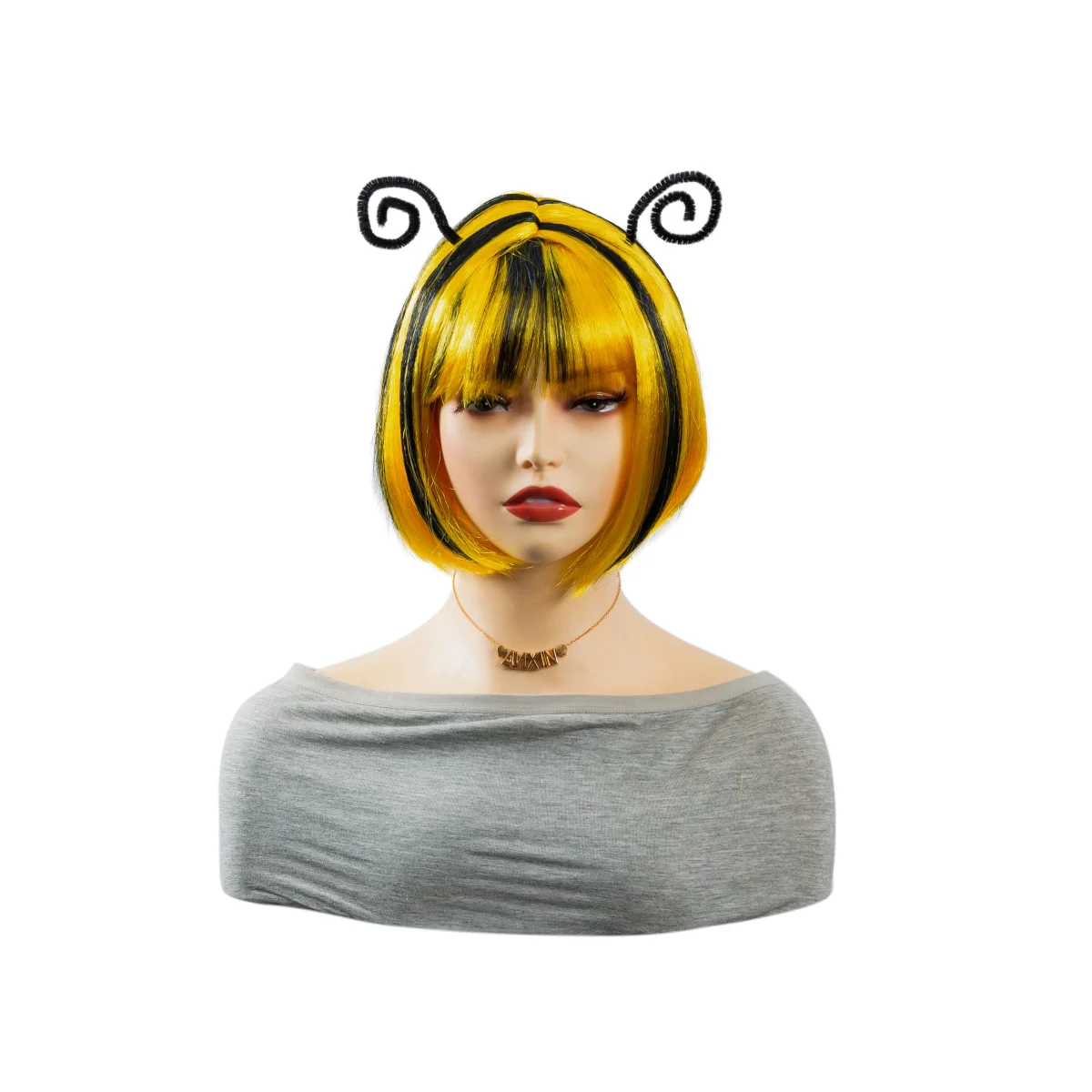 Yellow Bee Bangs Long Curly Hair Synthetic Wig Festival Party Animation Party Daily Ware