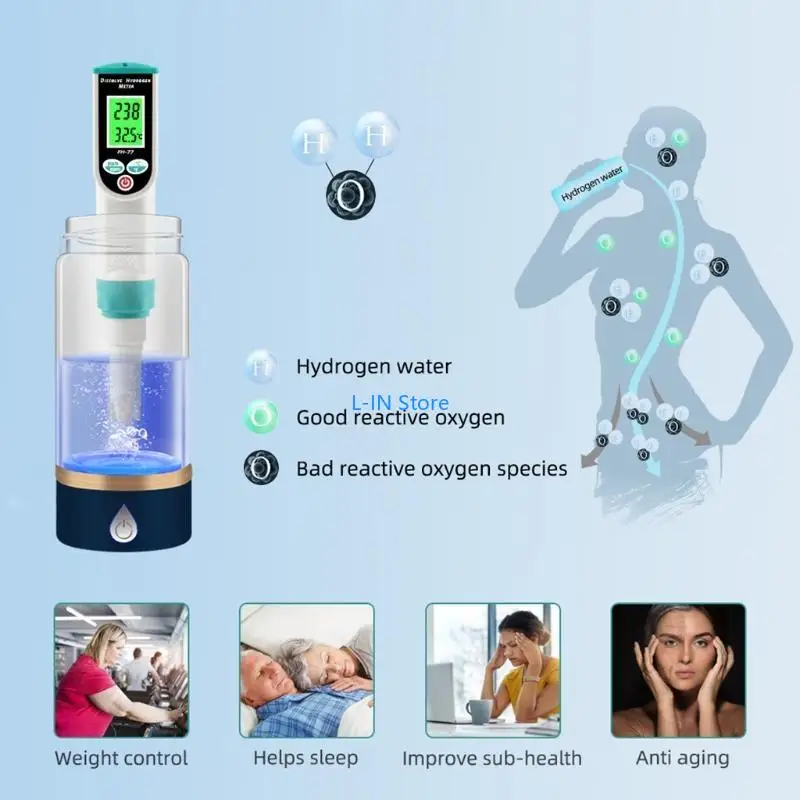 

Digital Dissolve Hydrogen Meter 0-1999 Ppb/0-1.99 Ppm for Drinking Water