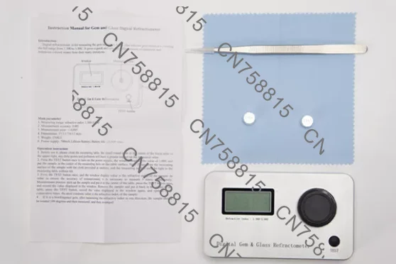Diamonds Gemstone Refractometer Refractive Index Inspection and Identification Tool，Instrument for Identifying Genuine and Fake