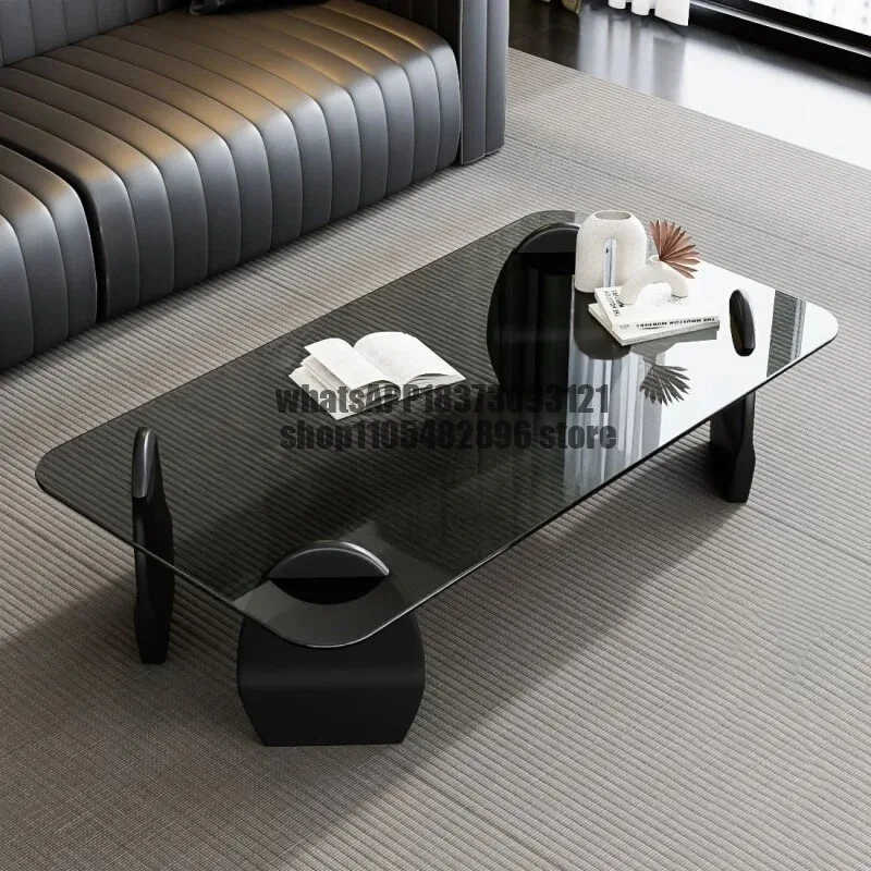 Glass Minimalist Coffee Table Modern Style Vintage Nesting Side Table Storage Space Saving Stolik Kawowy Living Room Furniture