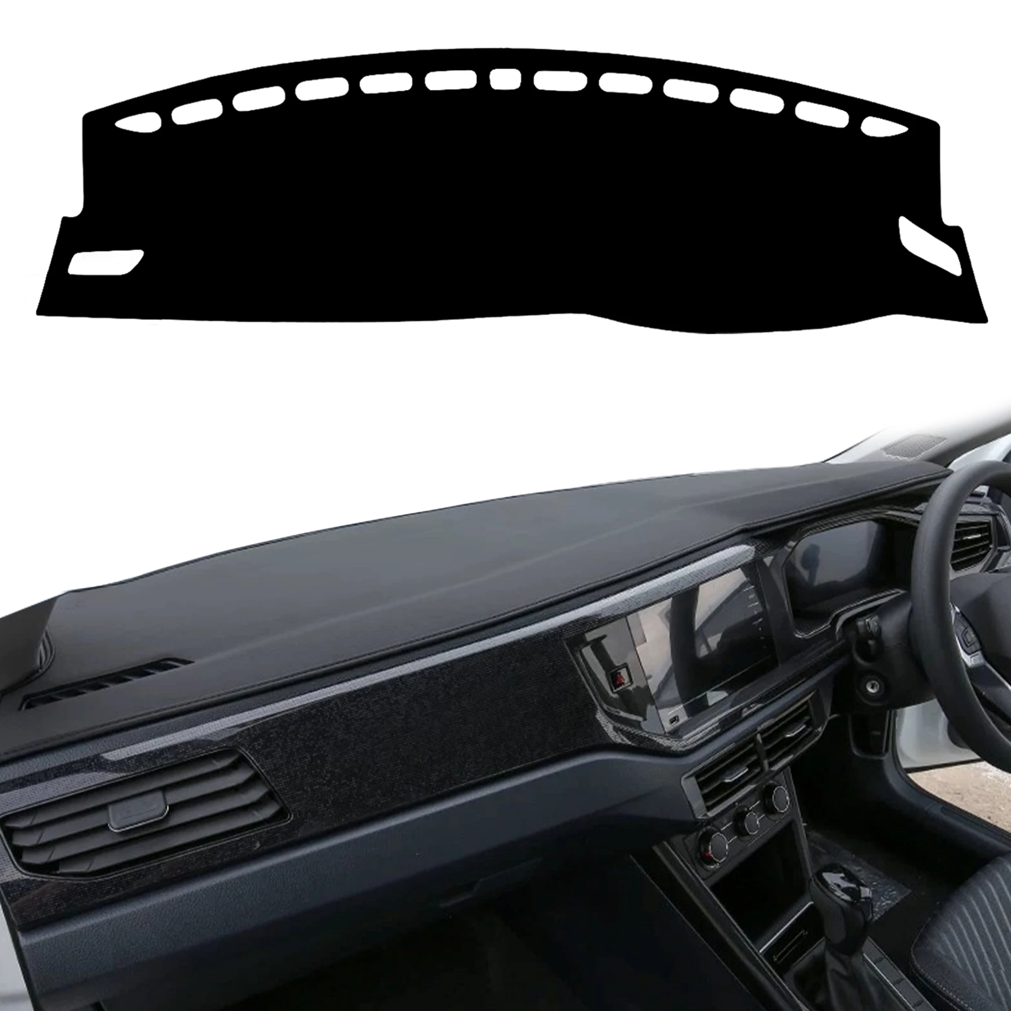 for Volkswagen VW Virtus 2023-2026 GT Plus Sport Anti-Glare Dashmat Dashboard Cover Dash Mat Sun Block Anti-UV Non-Slip Car