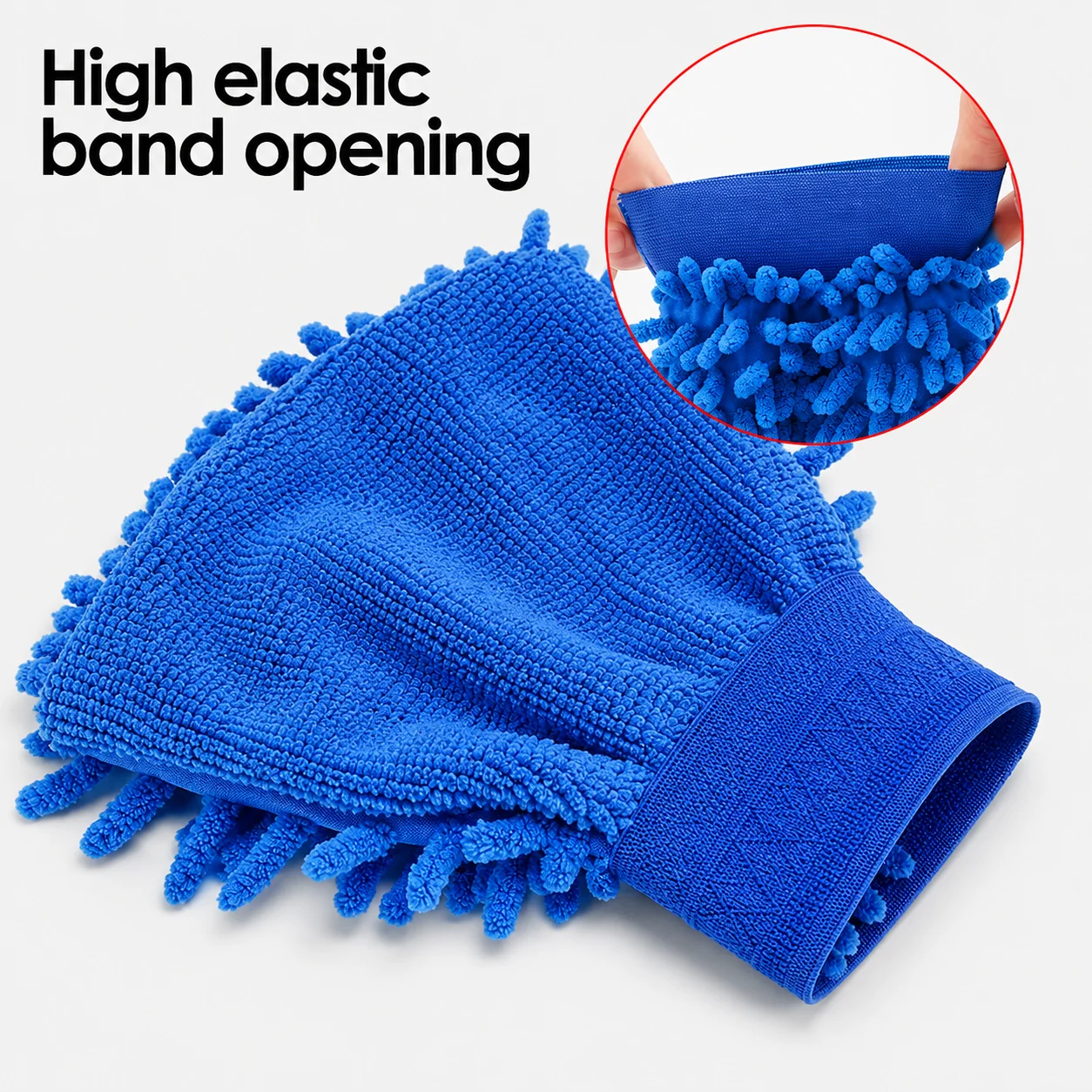 Microfiber Chenille Car Wash Mitt Double Sided Auto Gloves Ultra Absorbent Scratch Free Car Cleaning Sponge Towel Tool