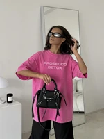 Hirsionsan Y2k 100% Cotton Letter Print  T Shirts Women Summer Sweet Clothes Washed Tees Casual Short Sleeve Basic Female Tops - Image 5