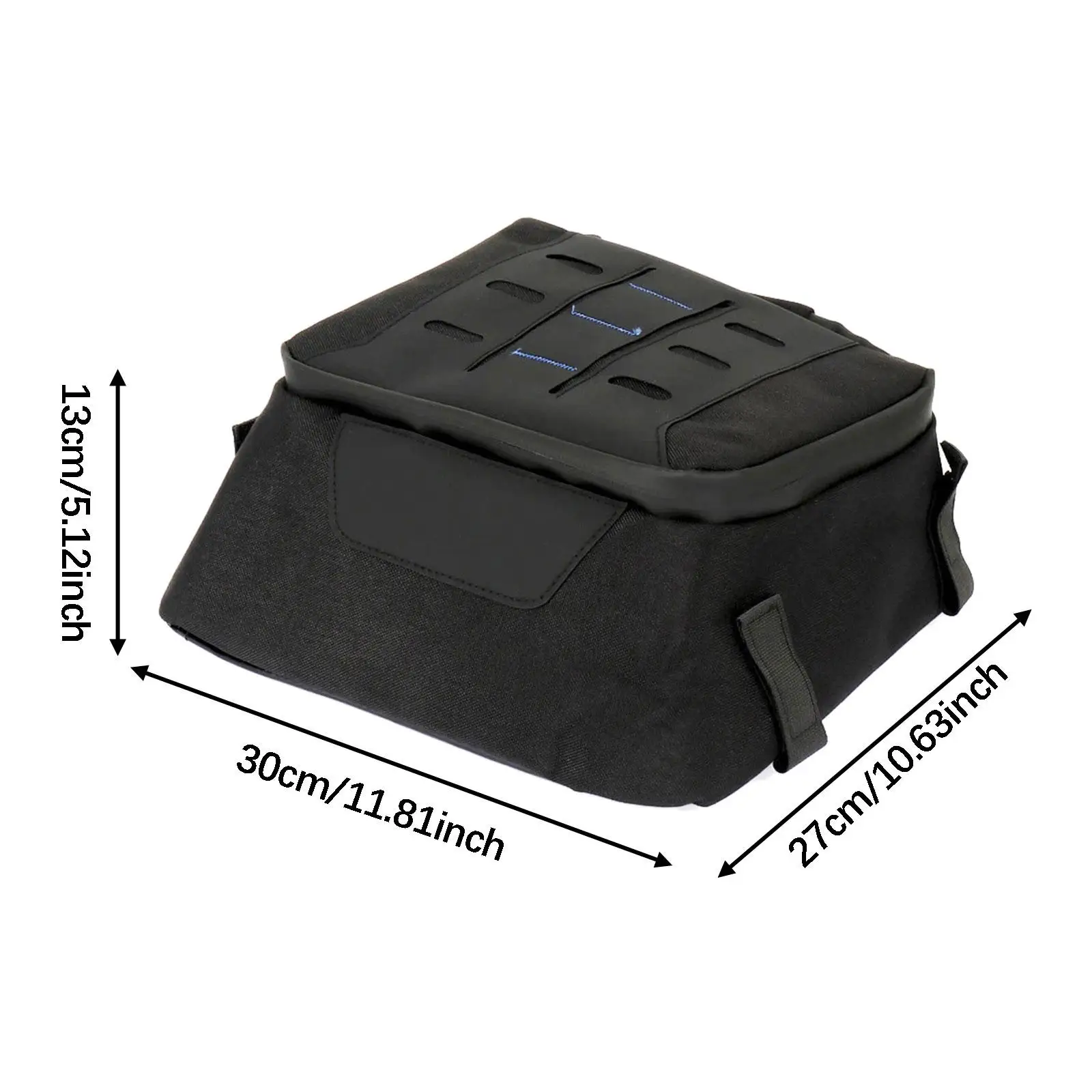 

Motorcycle Top Case Bag Organizer 30x27x13cm for R1300GS 2023- Water Resistant Sturdy Zipper Functional Tie Down Straps Black