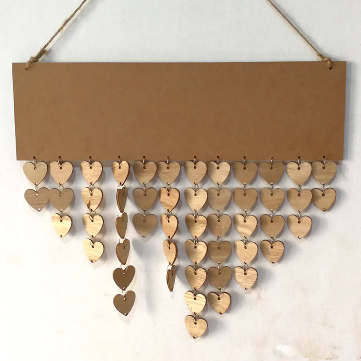 Heart-shaped Work Decorate Calendar Decoration Bamboo Family Wall Hanging Wooden Board