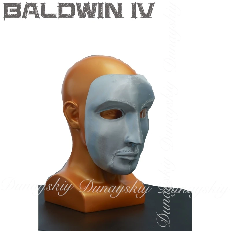 قناع الهالوين Baldwin IV قناع تنكري مضحك وجه أقنعة نمط لامعة وطباعة ثلاثية الأبعاد أزياء تنكرية فردية