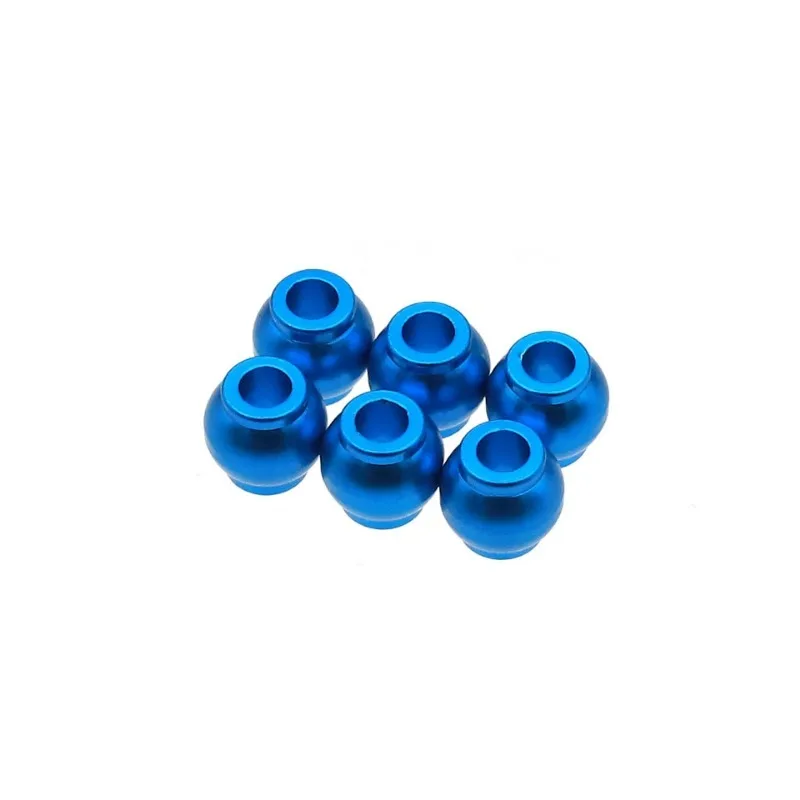 

6pcs Aluminum Alloy Steering Ball Head Hollow Balls Ball Joint STD-318 for Tamiya TT02 TT-02 RC Car Upgrade Parts Accessories