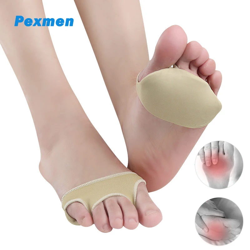 Pexmen 2Pcs Metatarsal Pads Sleeve Ball of Foot Cushion for Calluses Corns Morton Neuromas and Sesamoiditis Foot Care Tool