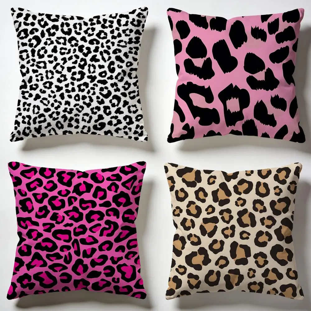 Bold Leopard Print Cushion Cover Soft Pillow Cases for Home Bedroom Living Room Sofa