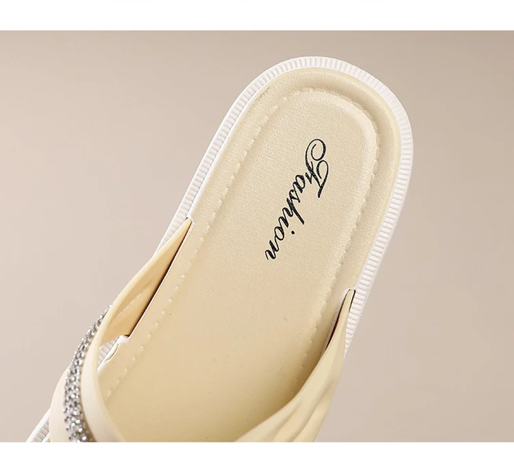 2026 Sommer Neue Mode Damenschuhe Pantoffeln Bequeme Plateau-Schuhe Hohe Absätze Freizeit Blumen Outdoor Strand Pantoffeln für Frauen – Detail 6