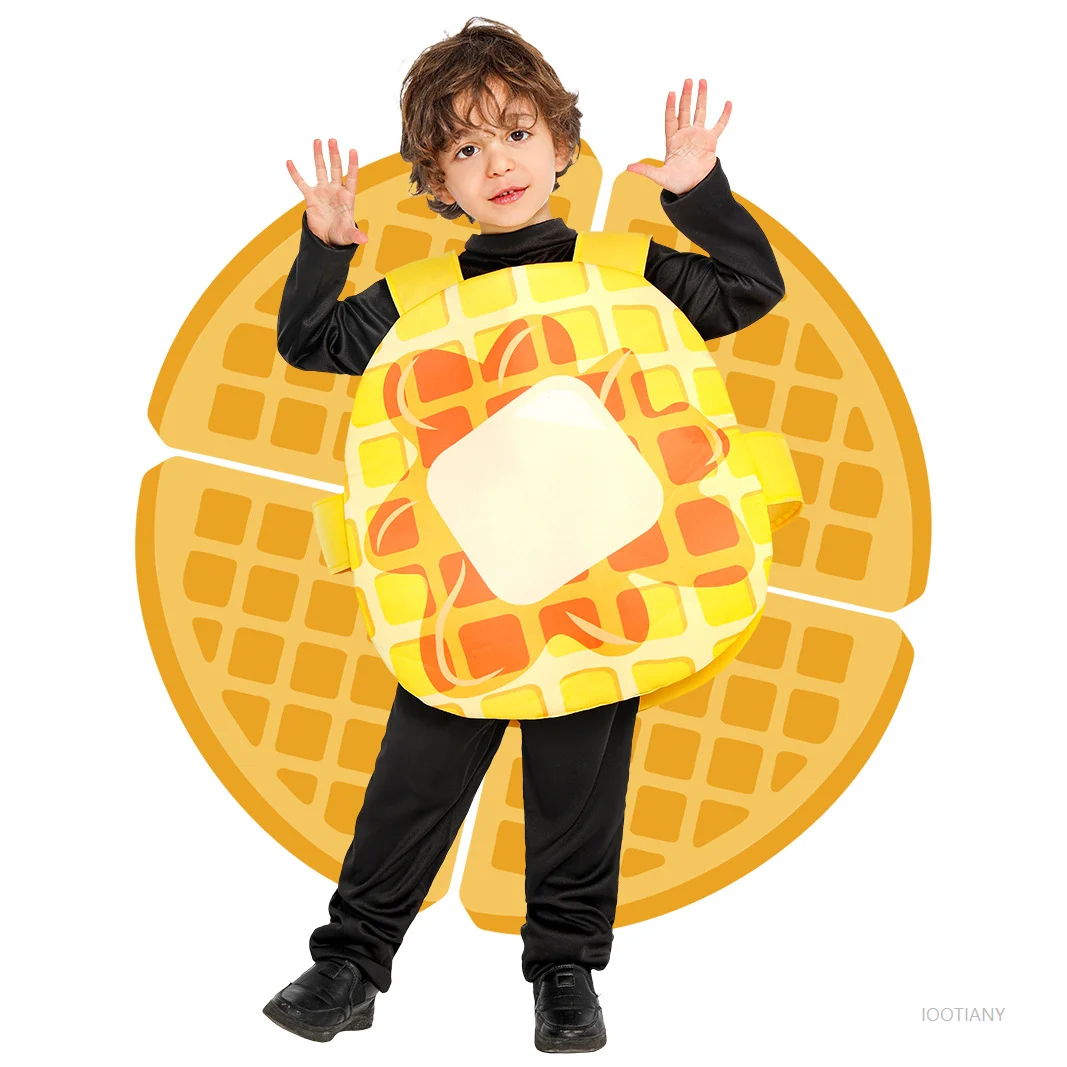 

2025 New Arrivals Boys Food Theme Halloween Carnival Party Dress Up Girls Book Week Costume Children's Muffin Egg Waffle Costume