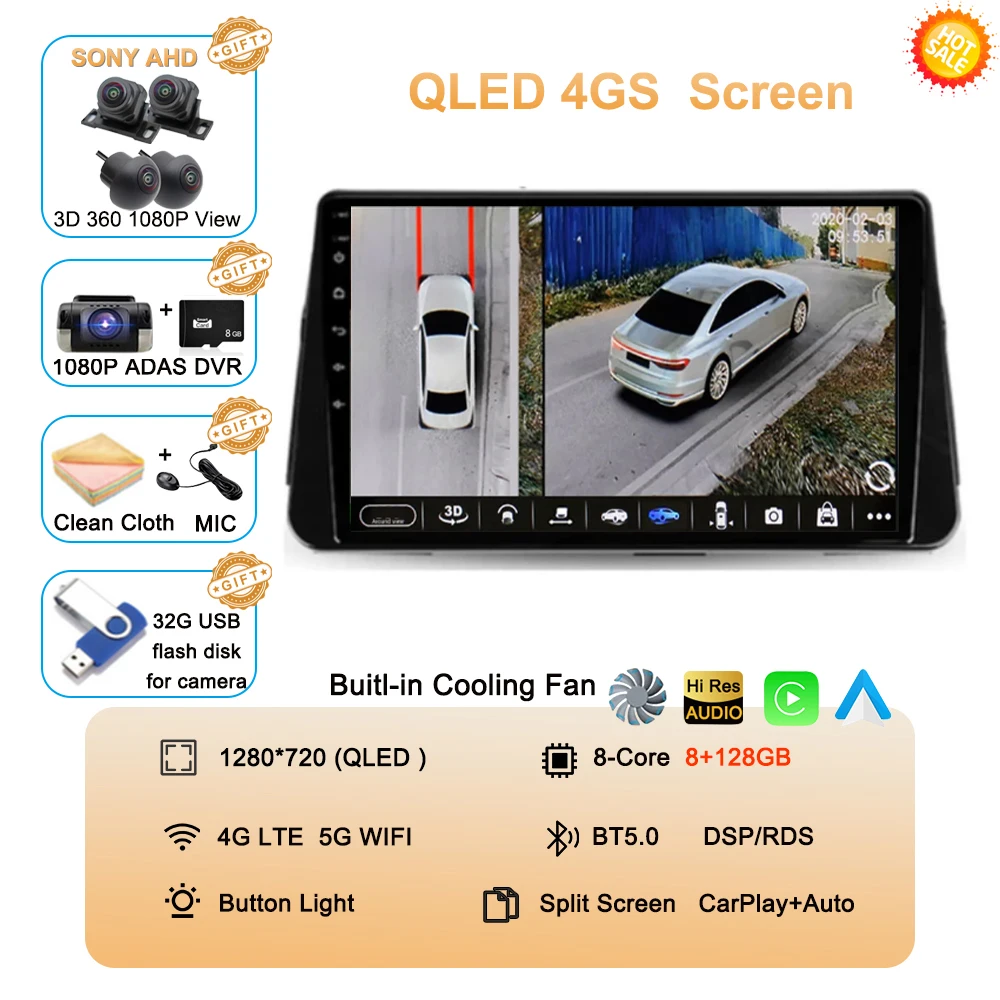 Android 16 Carplay Auto voor Nissan MICRA Kicks P15 2017 2018 2019 2020 2021 autoradio multimediaspeler navigatie stereo
