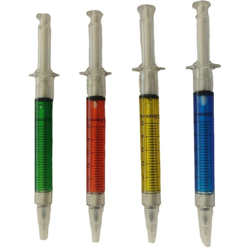 1/4Pcs Syringe Pens Novelty Multi Colors Medical Ballpoint Pens Gifts for Nurses Nursing Student wholesalers