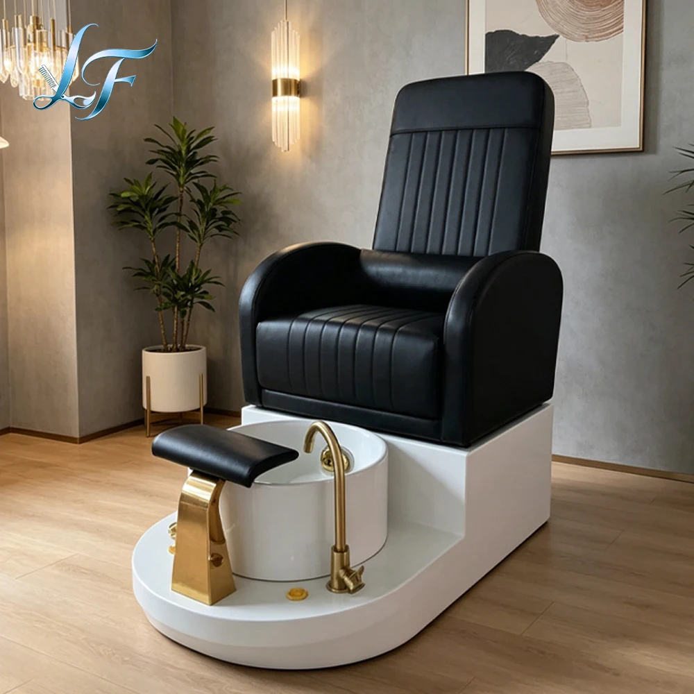 Modern Salon Furniture With Storage Drawer Luxury Manicure Pedicure Foot Spa Chair For Professional Beauty Salon Shop Daily Use