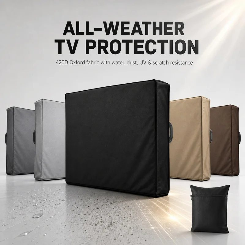 600D Outdoor TV Screen Protective Cover Monitor Protective Cover, Suitable for Indoor and Outdoor Use, Courtyard Garden, Protect