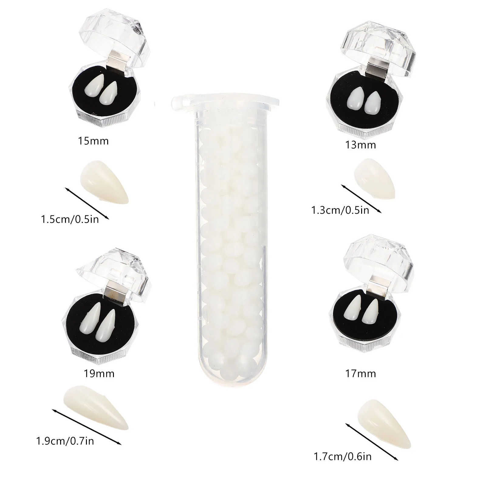 

Set Halloween Teeth Vampire Fangs Accessories False Props Fake for Cosplay Aldult