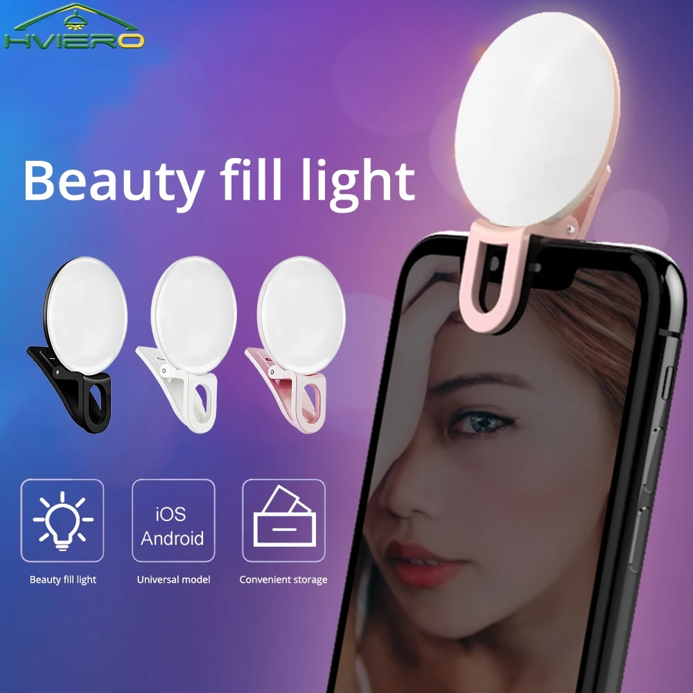 1/2X ไฟ LED เติม Selfie Ring Light USB ชาร์จ WARM ปรับความสว่างกล้องวิดีโอถ่ายทอดสดอุปกรณ์เสริม