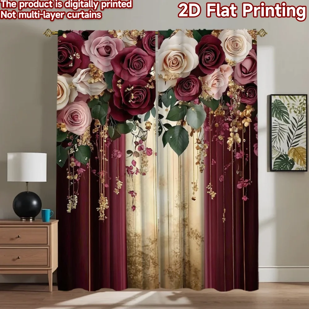 

1pc 2D flat Photography Backdrop Photography Backdrop Floral Arrangement (2) 100% Polyester Vibrant Reunion for Holiday home