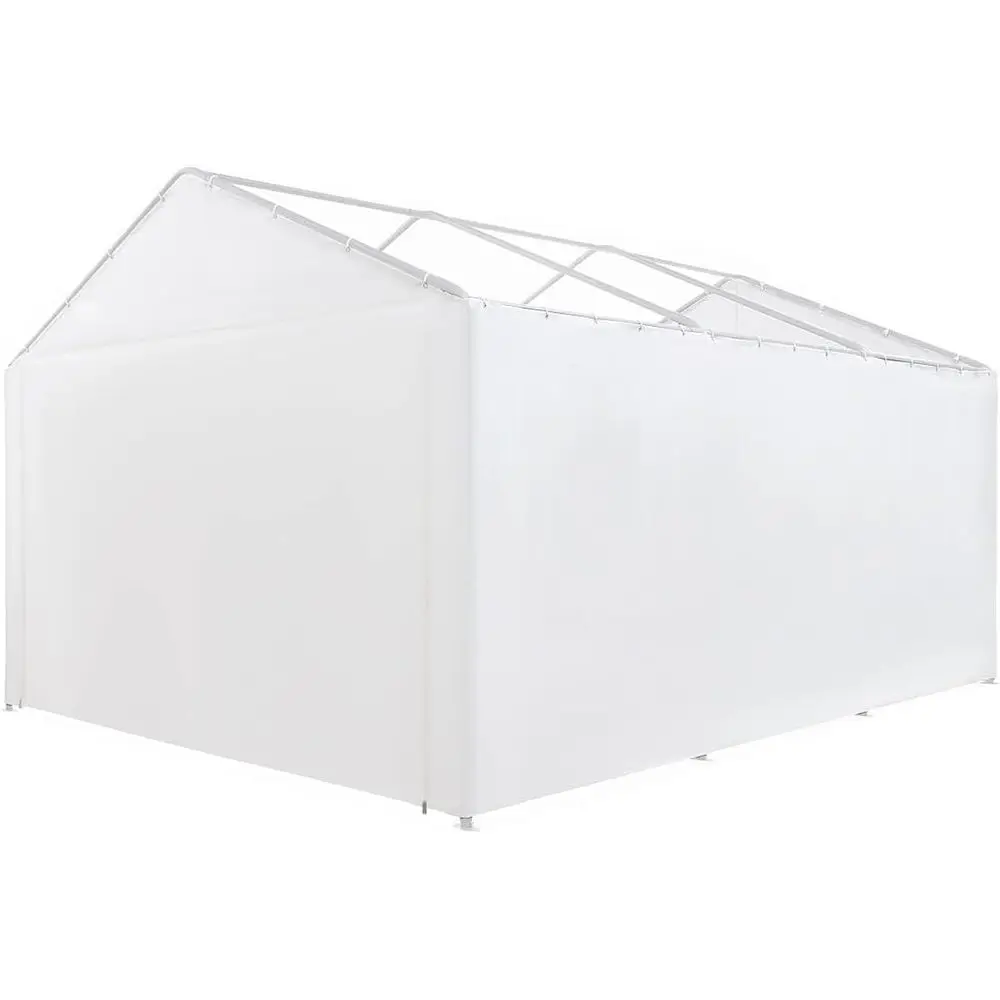 

Комплект расширяемого тента 20т x 20т с 2 жесткими стенками, 2 раздвижными концами на молнии, 50 эластичными стяжками, белый (крыша в комплект не входит)