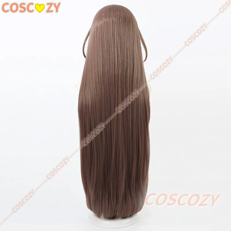 Nikke Godin van de Overwinning Noir Cosplay Pruik 100 cm Lang Bruin Hittebestendig Synthetisch Haar Halloween Party Rollenspel Carnaval Pruiken
