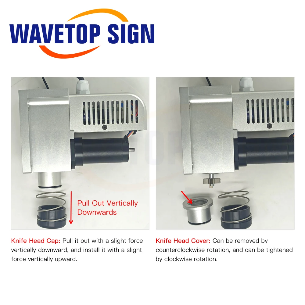 WaveTopSign Интегрированный вибрационный нож с ЧПУ 80 Вт 18000 об/мин 24 В 10 А для доски KT Пенопластовая доска Картон из АБС-пластика