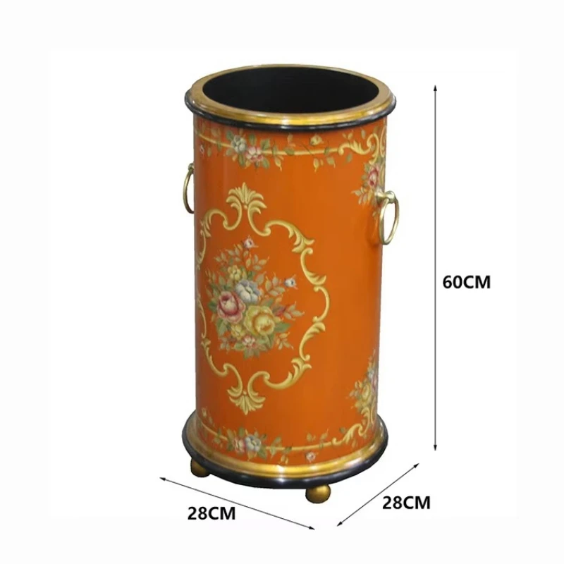 LD-2006-1932 European floral pattern luxury home umbrella stand hand-painted decoration