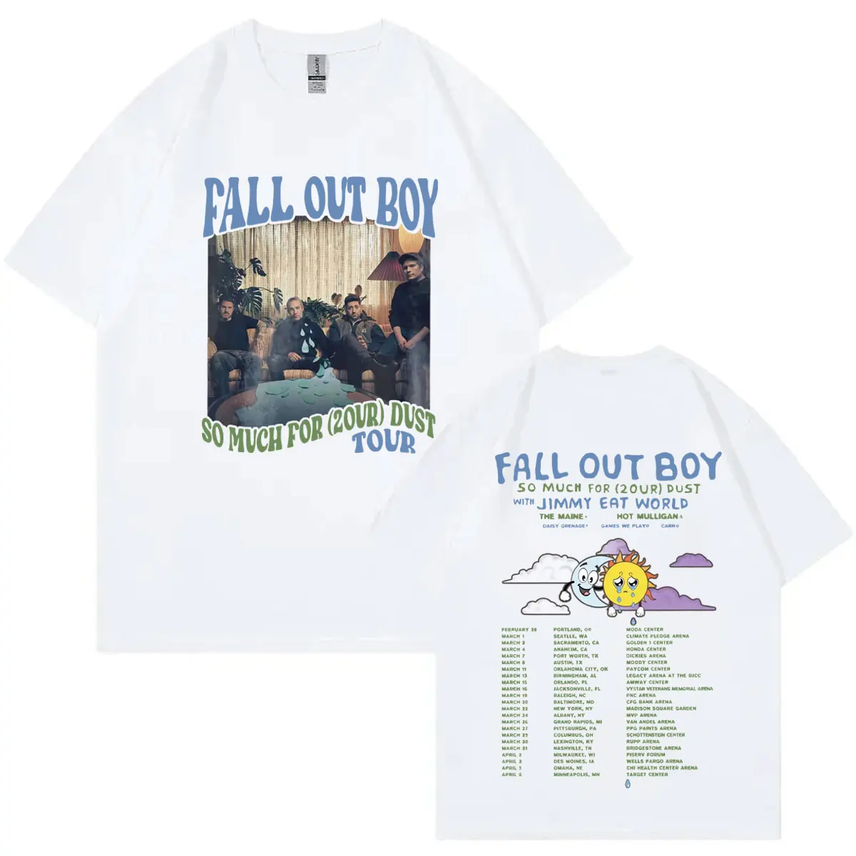 2024 Fall Out Boy Bands World Tour Graphic T Shirt Men Women Fashion Y2k Short Sleeve T-shirt Rock Hip Hop Oversized T-shirts