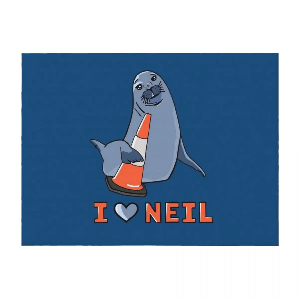 

I Love Neil the Seal Throw Blanket Heavy Weighted Decorative Throw Fashion Sofas Blankets