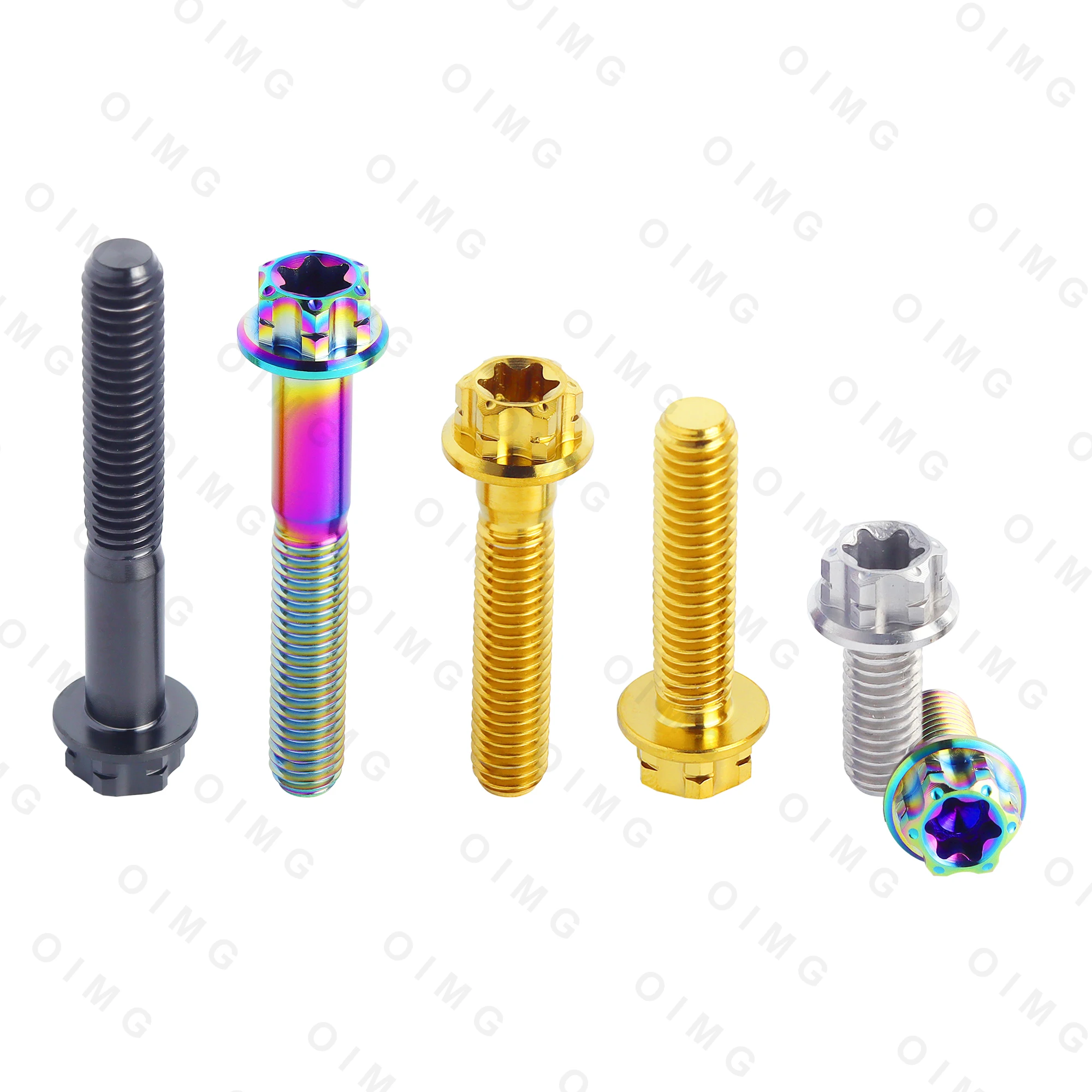 Torx T30 M6 x15 20 25 30 35 40 45 50mm Torx Flange Head for Titanium Bolt Motorcycle Modification Decoration