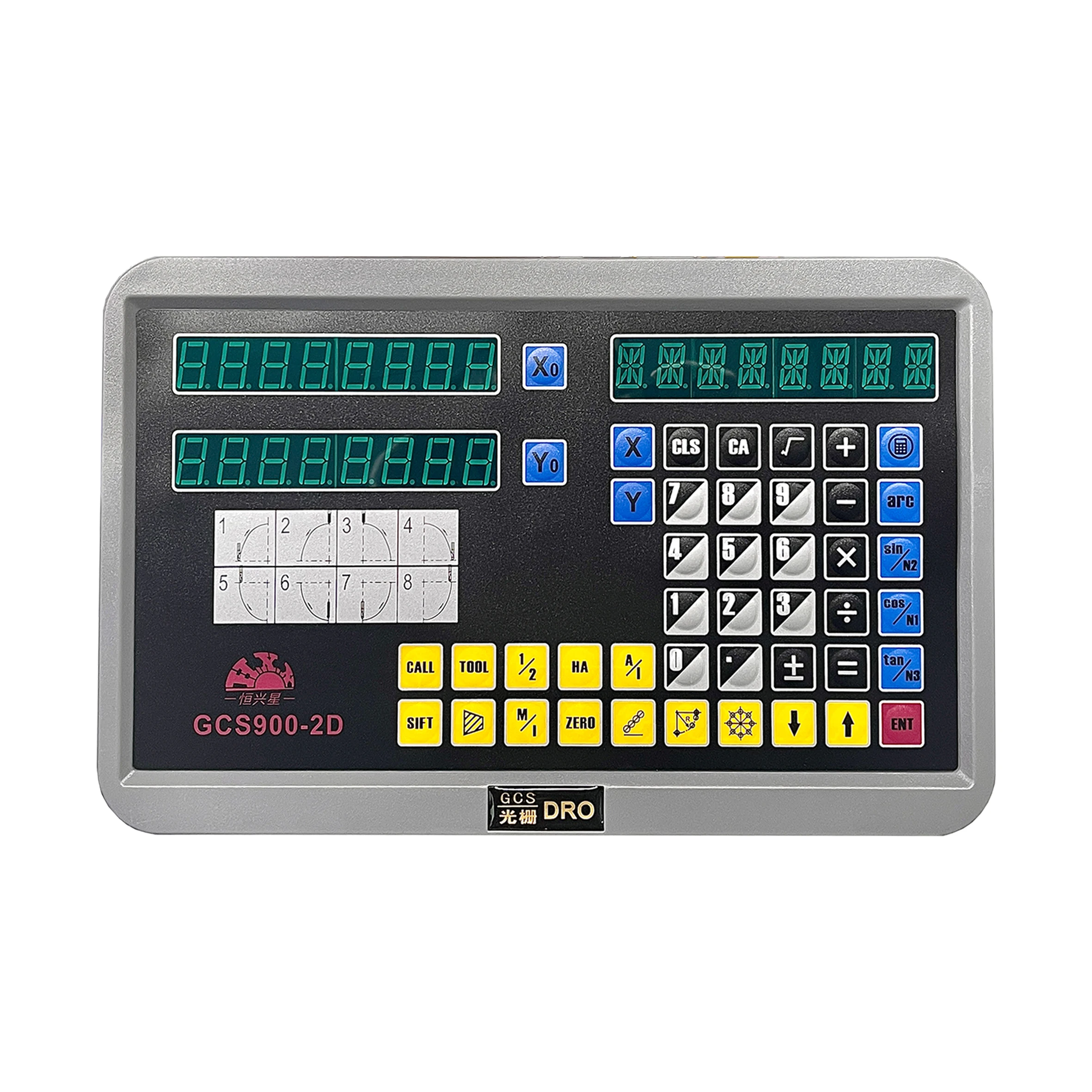 HXX GCS900-2D 2 Axis Linear Scale Kit for Lathe Milling Machine Digital Readout DRO