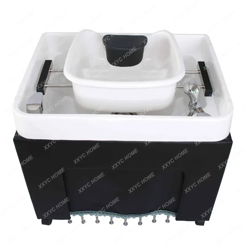 shampoo bed separate shampoo basin water circulation, hair nourishing head treatment basin package Behandelstoel Salon Furniture