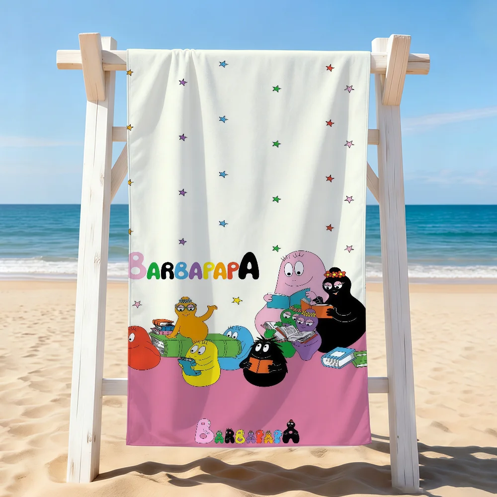 Cartoon cute B-Barbapapa Towel Drying Bath Towel Applicable To Light Swimming Camping Yoga Beach Out
