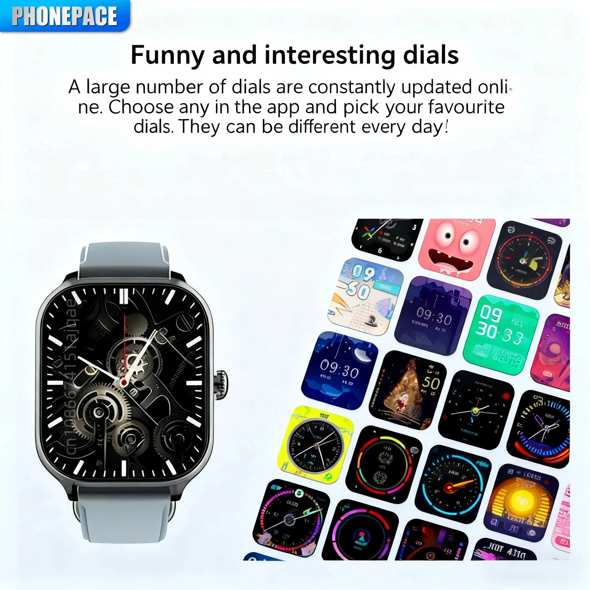 PHONEPACE H9 Intelligente Uhr Bluetooth Anruf Fernfotografie Schlafüberwachung Mehrere Sportmodi Herzfrequenz Blut