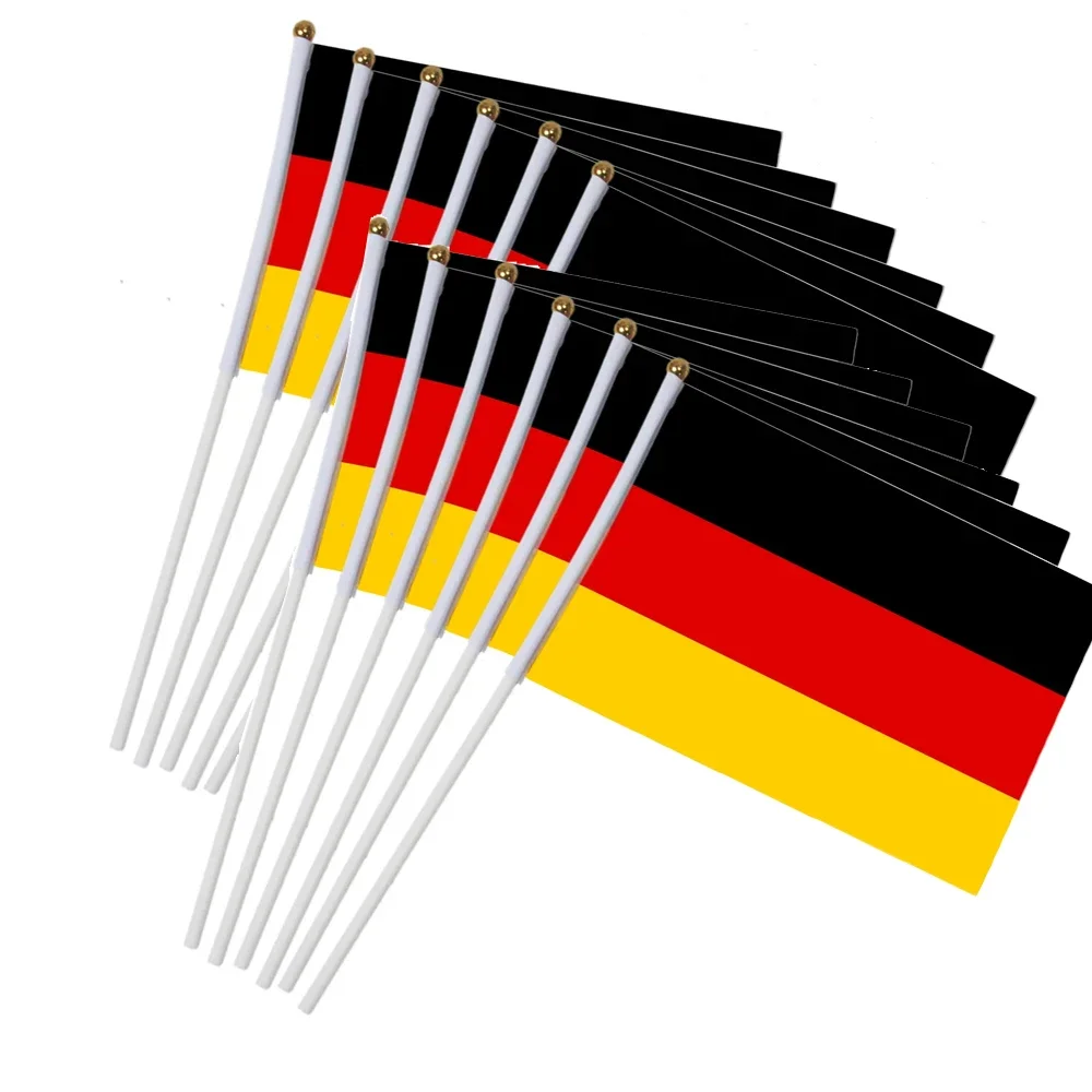 DE 8L Oscam icam Flag Deutschland Linien, 4K, Black, Red, Yellow, Indoor, Outdoor, Stabilne, New, 4K, 8x12cm, 2024