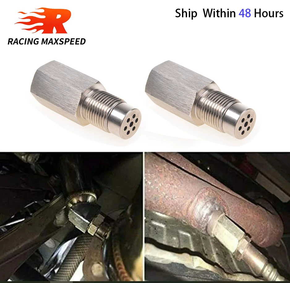 

2PCS O2 Sensor Spacer Adapter M18x1.5 Stainless Steel for BMW VW Audi-Universal Exhaust Anti-Fouler, Car Performance Tuning Tool